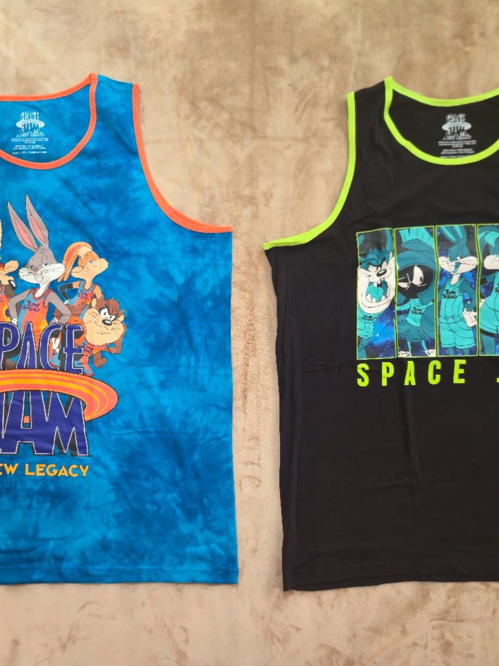 NWOT Space Jam A New Legacy Graphic Tank Top Lot 2 Men's XL Tie Dye Bugs Bunny